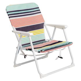 56*60*63cm 100kg Oxford Cloth White Iron Frame Beach Chair Color small size