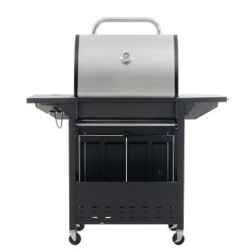 Propane Grill 4 Burner Barbecue Grill Stainless Steel Gas Grill with Side Burner, 46,500 BTU Outdoor Cooking, Patio, Garden Barbecue Grill