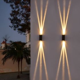 LED Waterproof Outdoor 3 Beams Wall Light, Outdoor Landscape Lights, Garden Patio Back Yard Front Door Wall Lamp