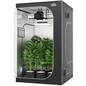 VEVOR 4x4 Grow Tent, 48'' x 48'' x 80'', High Reflective 2000D Mylar Hydroponic Growing Tent with Observation Window