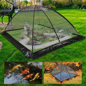 VEVOR Pond Cover Dome, 10x14 FT Garden Pond Net, 1/2 inch Mesh Dome Pond Net Covers with Zipper and Wind Rope