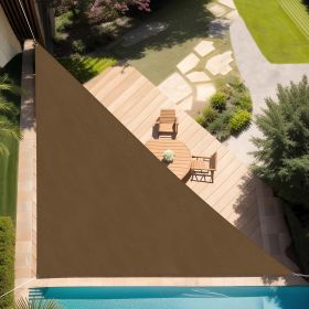 10'X10'X14' Sun Shade Sail Curved Commercial Outdoor Shade Cover Sand Triangle Heavy Duty Permeable 185GSM Backyard Shade Cloth for Patio Garden