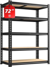 2000LBS Garage Shelving 72''H Storage Shelves Heavy Duty Shelving 5 Tier Metal Shelves for Garage Shelves 35.5"W x72"H x 15.8"D