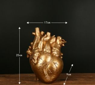 Shape Flower Vase Nordic Style Flower Pot Art Vases Sculpture Desktop Plant Pot For Home Decor Ornament Gifts (Option: Gold-Big)