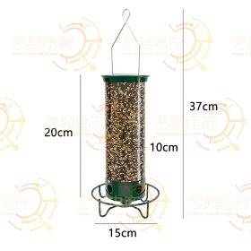 Squirrel-Proof Bird Feeder Outdoor Garden Decoration Automatic Bird Feeder Hanging Hummingbird Water Feeder (Color: metal style)