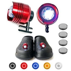 Running Light LED Luminous Shoe Clip Light Safety Slipper Clips Light Mini Night Lights Warning Light Night Running Outdoor Home (Emitting Color: Red, Body Color: 4pcs)