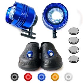 Running Light LED Luminous Shoe Clip Light Safety Slipper Clips Light Mini Night Lights Warning Light Night Running Outdoor Home (Emitting Color: Blue, Body Color: 2pcs)