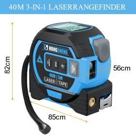 3 In 1 Laser Rangefinder LCD Display Distance Meter Infrared High-precision Intelligent Electronic Ruler Area Volumes Surveying (Color: 3 In 1 Laser- 40m1, Ships From: China)