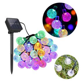 8 Modes Solar String Lights Outdoor LED Crystal Globe Light Waterproof Fairy Lights Garlands For Christmas Party Outdoor Decor (Emitting Color: Corlorful, Wattage: 5M 2 Modes 20led)