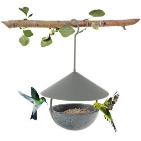 Outdoor Metal Hanging Wild Bird Feeder (Color: Gray, type: Bird Feeder)